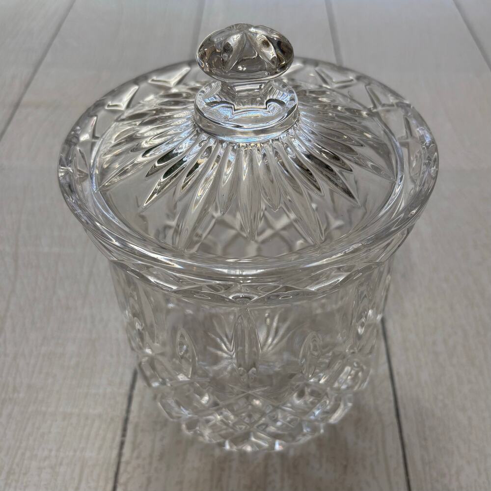 Vintage Crystal Candy or Biscuit Jar with Lid